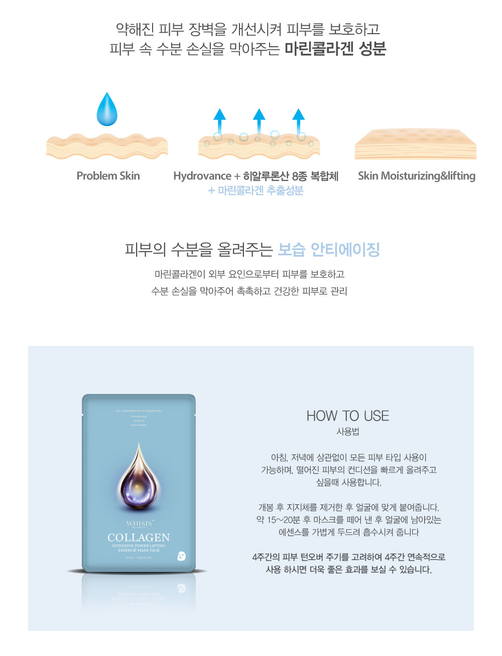 위시스 인텐시브 콜라겐 파워 리프팅 에센스 마스크 팩 25ml